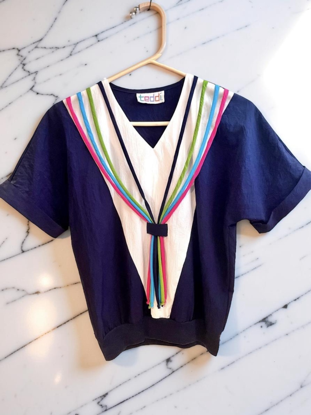 Vintage 1980s Teddi “Confetti” Top